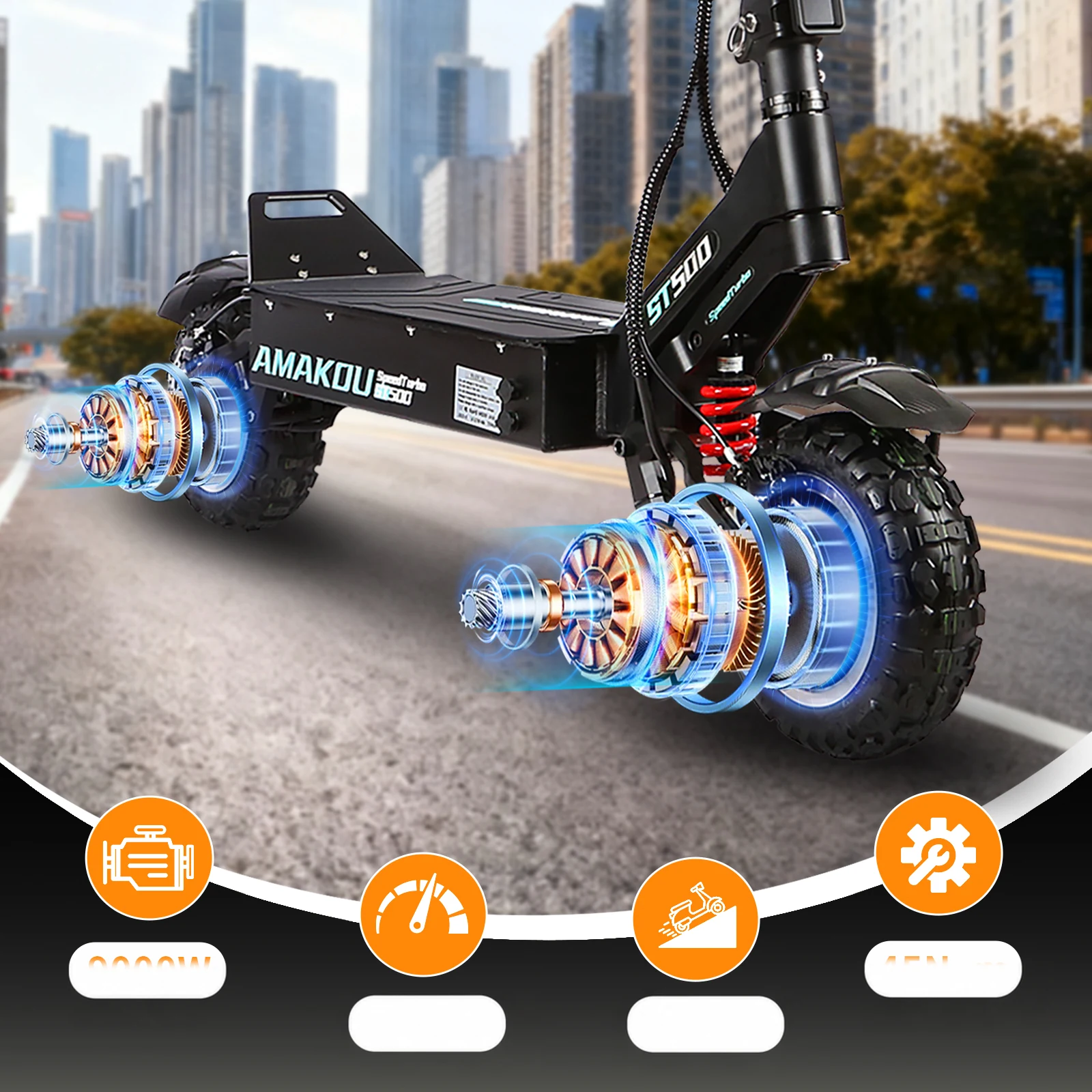 X7 Off-road Electric Scooter — Product detail image 3